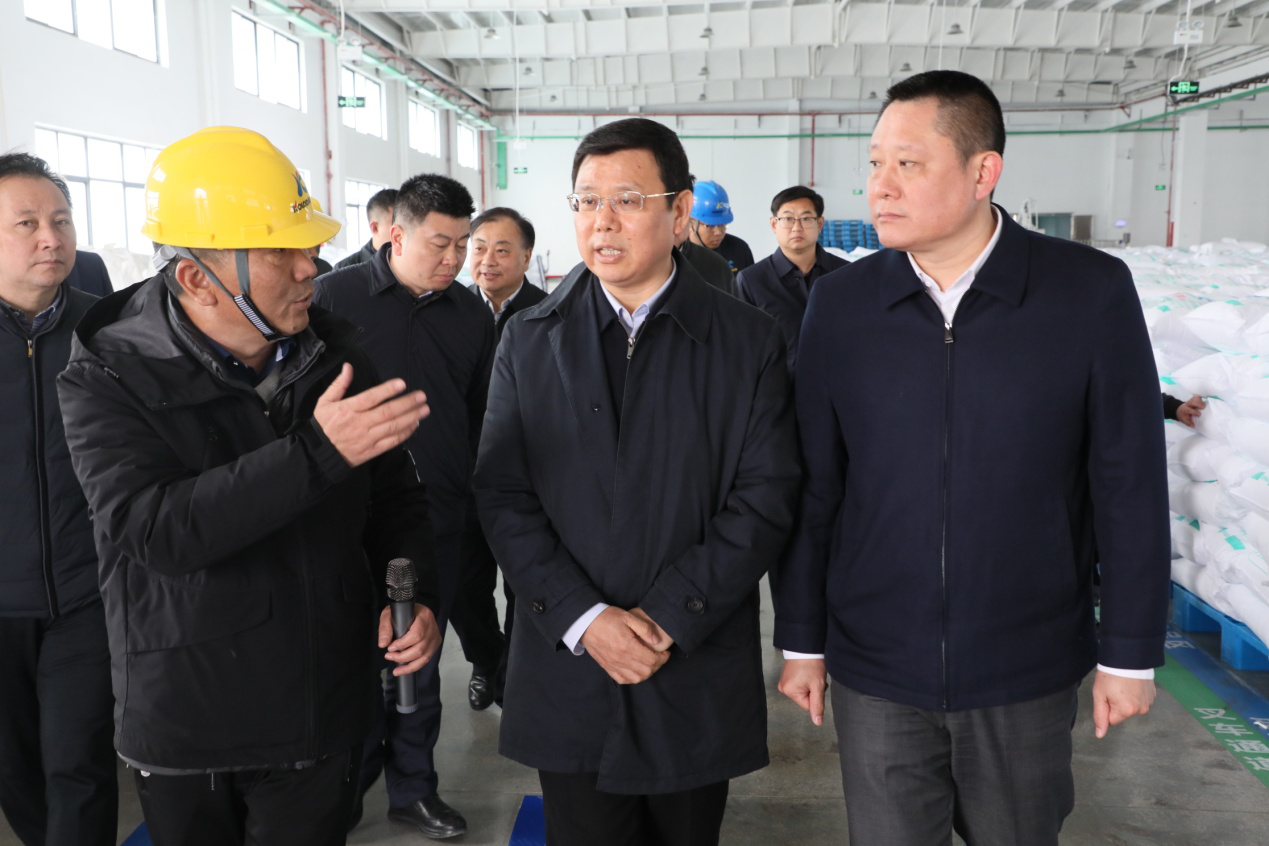 連云港市委常委、常務(wù)副市長(zhǎng)胡建軍蒞臨科洛吉公司調(diào)研指導(dǎo)工作